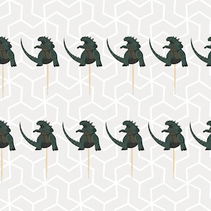 Japan Monster Cupcake Toppers or Stickers