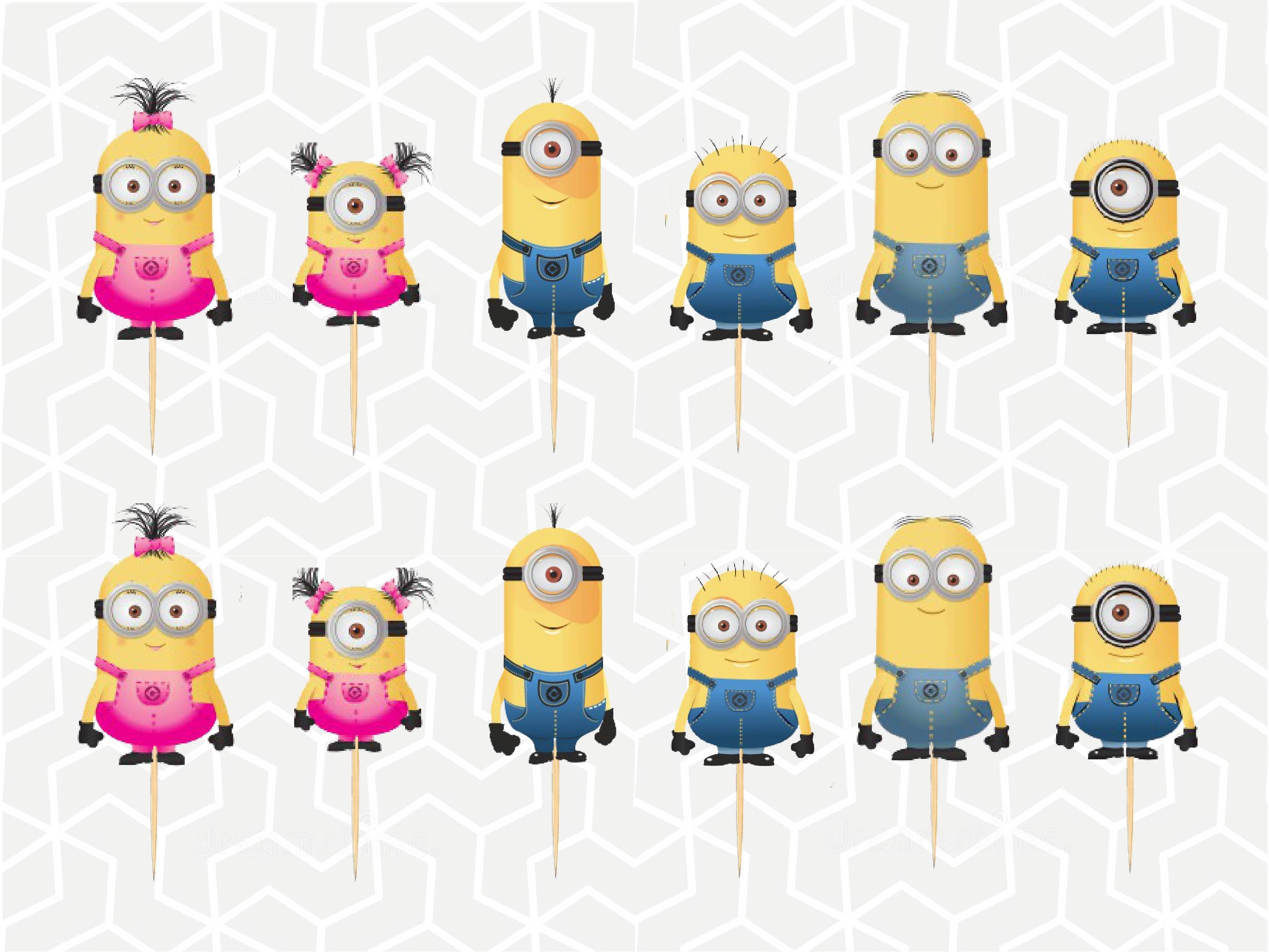 Evil Sidekicks Cupcake Toppers or Stickers
