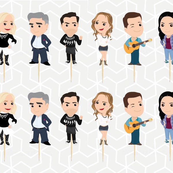 Schitt's Creek Cupcake Toppers or Stickers