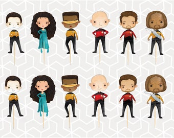 Space Explorers Cupcake Toppers or Stickers