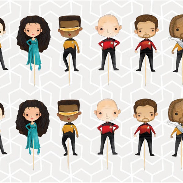 Space Explorers Cupcake Toppers or Stickers