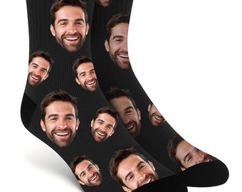 Custom Face Socks with Picture, Funny Personalized Photo Socks | Gag Gift for Men Women, Christmas Stocking Stuffer