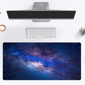 Space Desk Mat, Milky Way Galaxy Desk Pad, Large Gaming Mouse Pad - Wallet&Heart