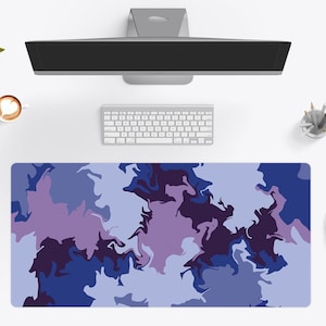 Unbeirrbare Arctic Purple Gaming Schreibtischmatte, Schreibtischunterlage, großes Gaming Mauspad, Schreibtischzubehör | Geldbörse&Herz