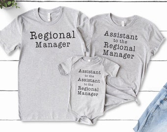 Regional Manager Shirt | Assistant to the Regional Manager |  Matching Family Shirts |  Mommy & Me Outfits