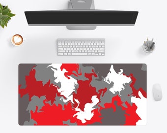 Erratic Red Gaming Desk Mat, Desk Pad, Large Gaming Mouse Pad, Desk Accessories | Wallet&Heart