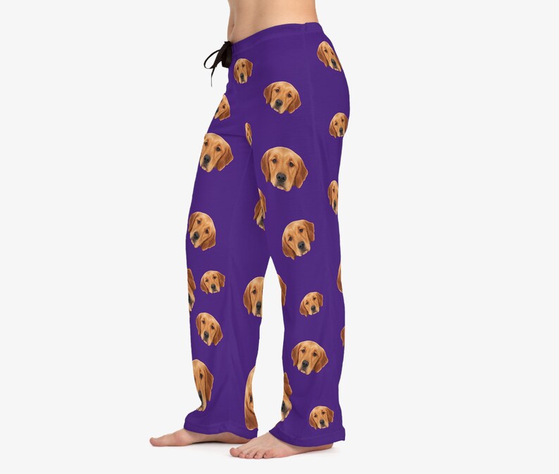 Custom Dog Pajama Pants Purple