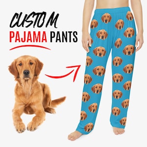 Custom Pet Photo Pajama Pants, Personalized Dog/Cat Pajamas