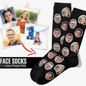 Custom Face Socks, Photo Personalized Socks, Faces On Socks, Picture Socks, Gift For Her, Girlfriend Gift, Personalized Gift