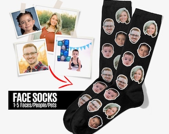 Custom Face Socks, Photo Personalized Socks, Faces On Socks, Picture Socks, Gift For Her, Girlfriend Gift, Personalized Gift