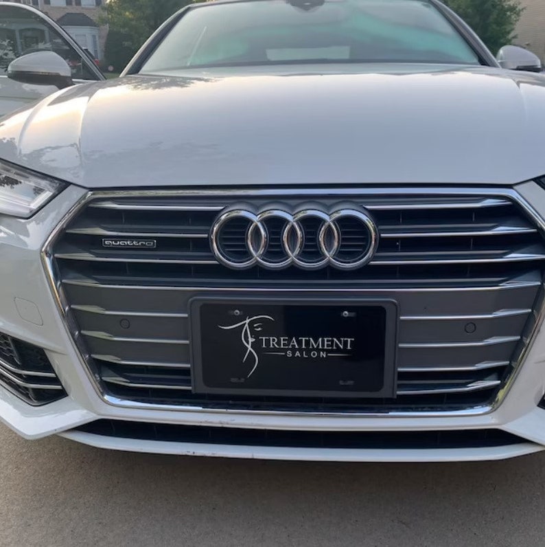 Custom Business License Plate Treatment Salon