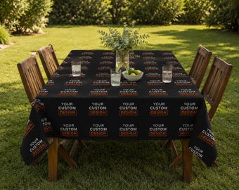 Custom Tablecloth, Personalized Dining Table Cover, 4x4 4x8 ft, Party Wedding Event Decor, Fade Resistant Printed Tablecloth