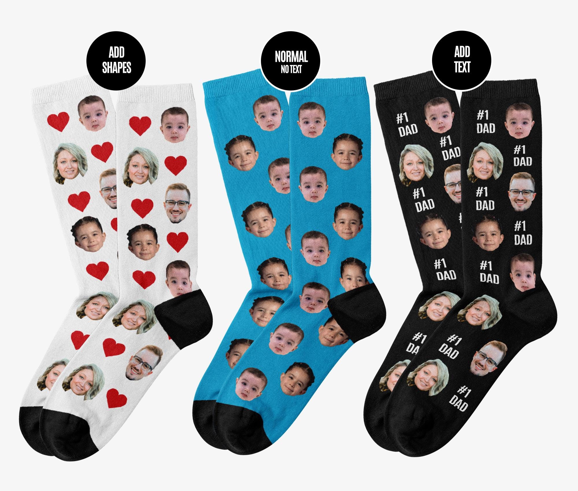 Custom Face Socks, Personalized Photo Socks, Personalized Gift, Father&#39;s Day Gift, Groomsmen Socks, Funny Picture Socks, Face On Socks