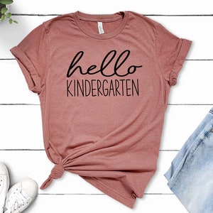 Camiseta Hello Kindergarten Teacher | Camiseta unissex para adulto | Wallet&Heart