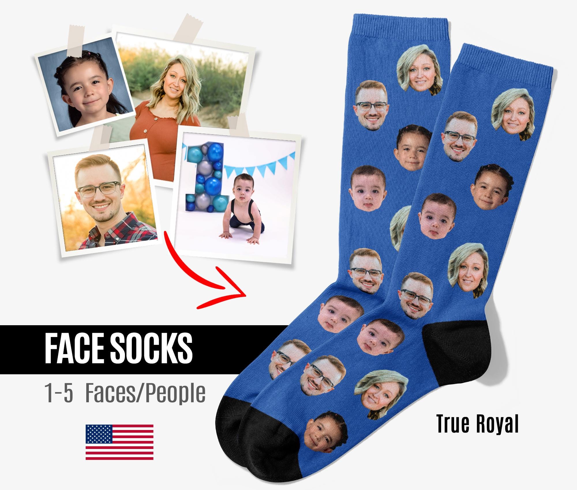 Custom Face Socks, Personalized Photo Socks, Personalized Gift, Father&#39;s Day Gift, Groomsmen Socks, Funny Picture Socks, Face On Socks
