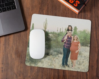 Tappetino per mouse con foto personalizzata, tappetino da scrivania in neoprene personalizzato/tappetino per mouse con logo, regalo per ufficio, tappetino con marchio aziendale
