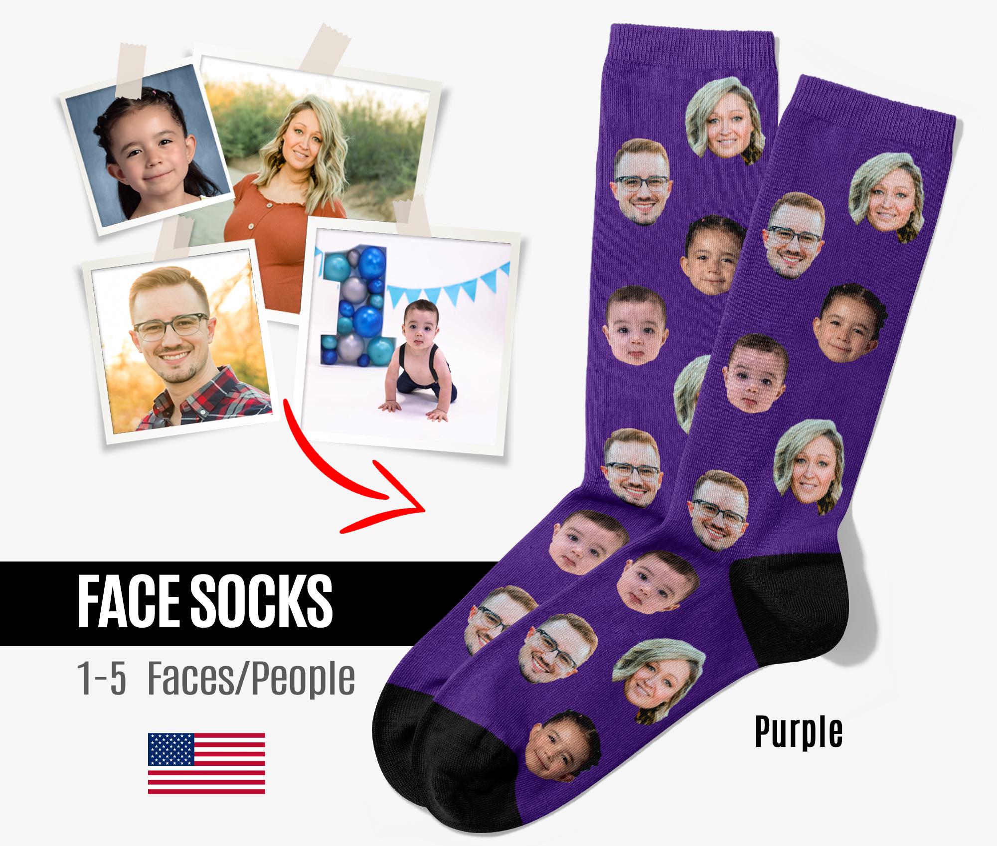 Custom Face Socks, Personalized Photo Socks, Personalized Gift, Father&#39;s Day Gift, Groomsmen Socks, Funny Picture Socks, Face On Socks