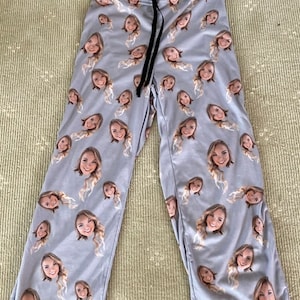 Custom Pajamas Pants with Photo, Your Picture On PJs, Personalized PJ's for Women, Father's Day Gift, Christmas Gift, Valentine's Day Gift