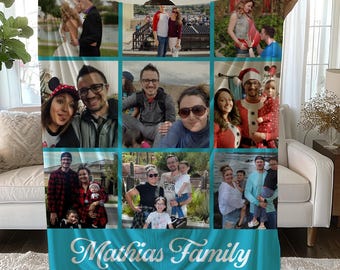 Custom Blanket with Picture, Personalized Photo Blanket, Printed in the USA
