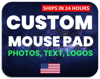 Custom Mouse Pad, Personalized Photo Mousepad | Logo Desk Mat, Office Gift for Him or Her, Custom Printed Pad