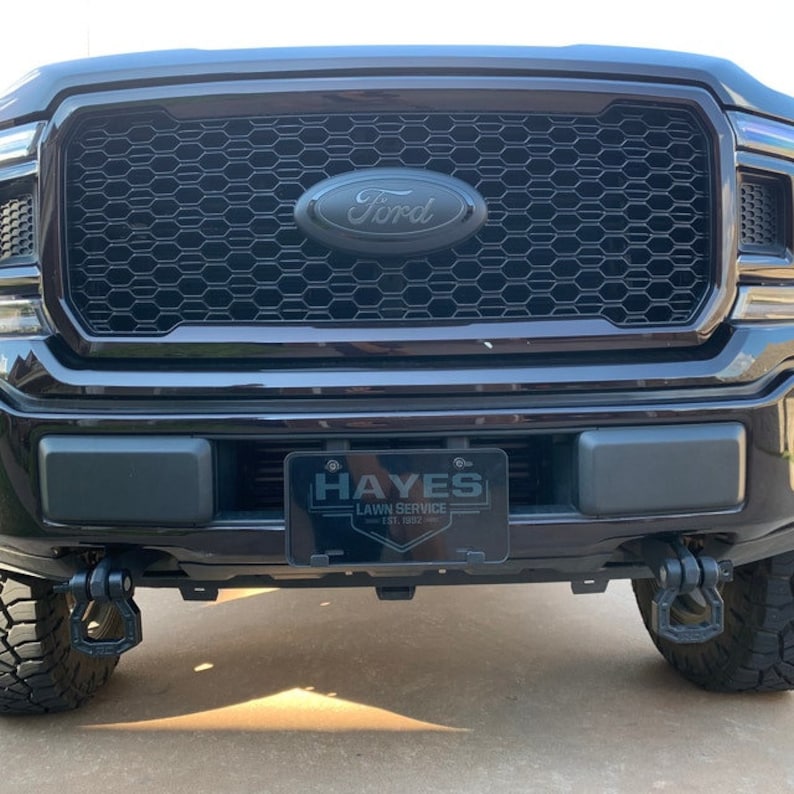Black Custom License Plate Business Truck Logo