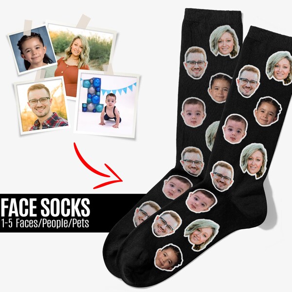 Custom Face Socks Etsy