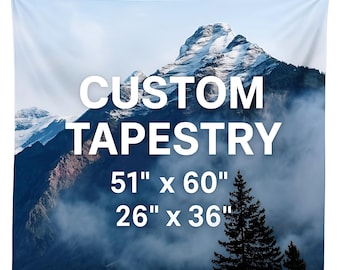 Custom Wall Tapestry 51"x60", 26"x36", Personalized Wall Decor | Wallet&Heart