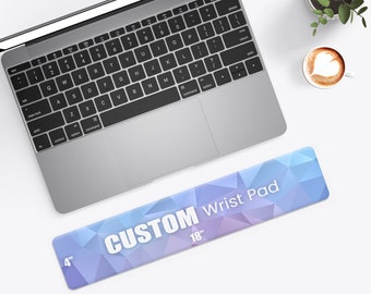 Custom Keyboard Wrist Rest, Foam Rubber Anti-Slip Pad 18x4 | Ergonomic Typing Support, Office Gift, Personalized Desk