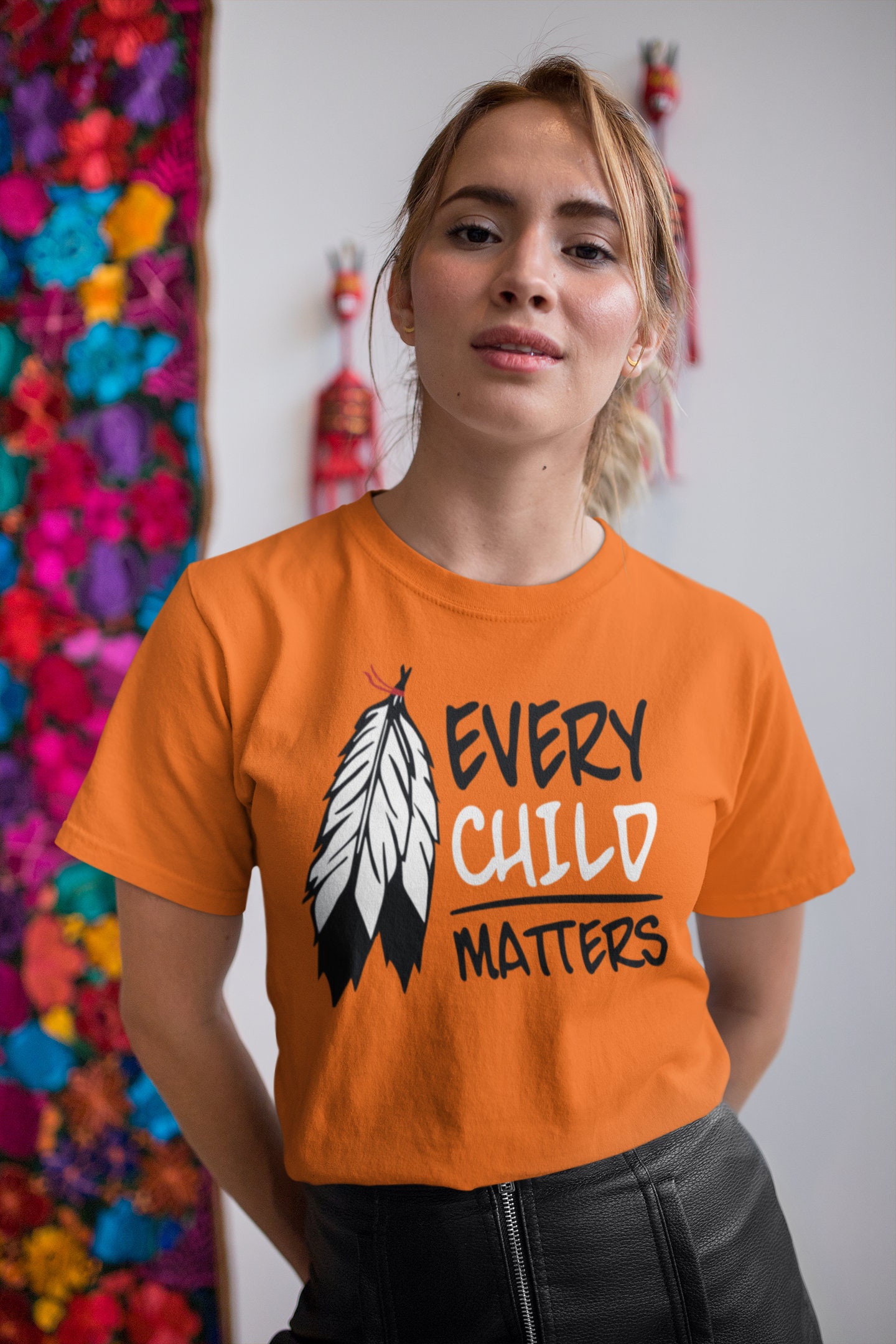 Kids sale orange shirt
