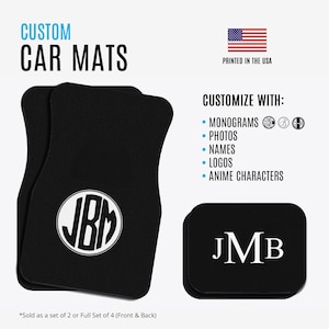 Personalized Car Mat, Custom Name Car Mats, Auto Accessories, Car Floor Mats, Personalized Gift, Custom Printed Car Mats, Wedding Gift