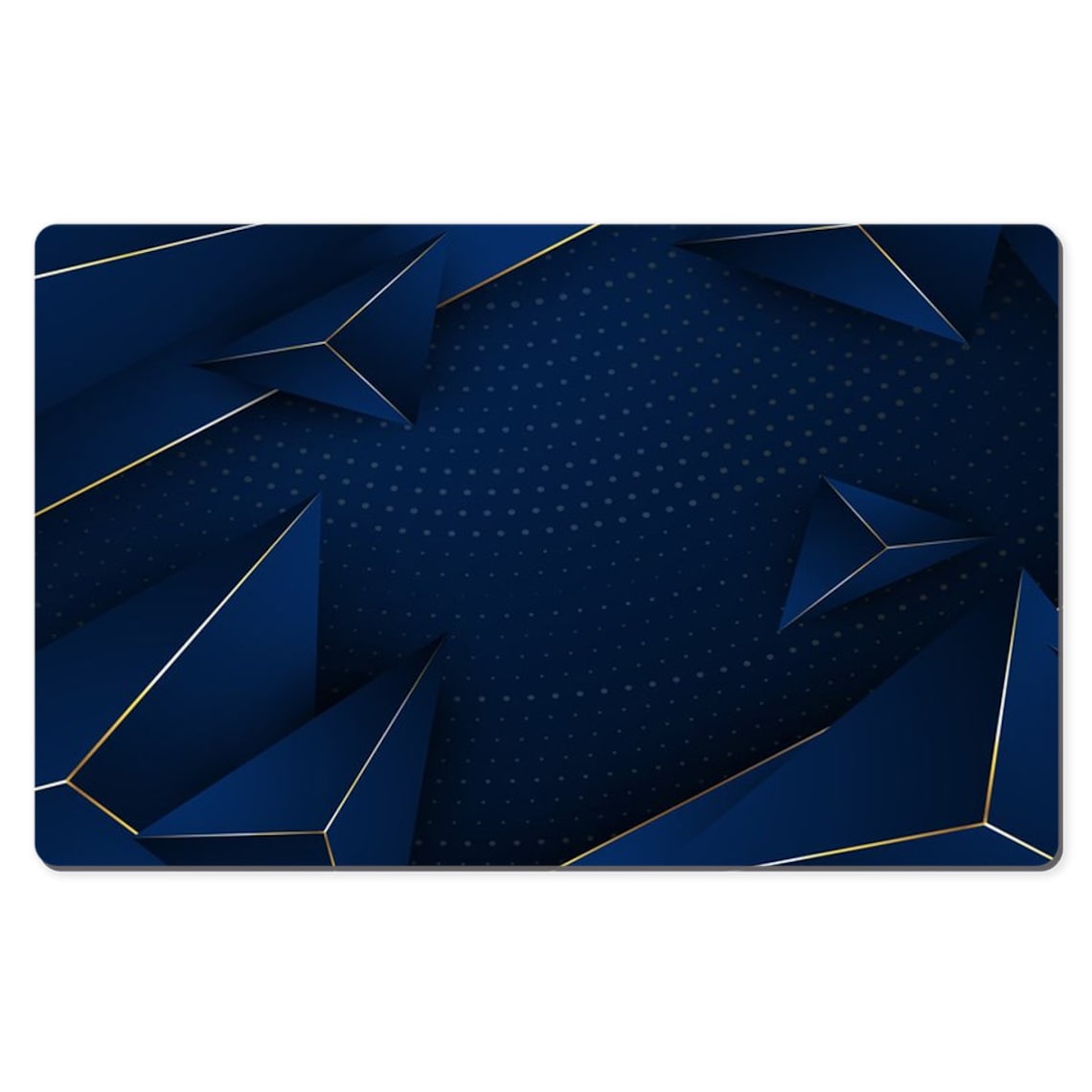 Geometric Blue Gold Desk Mat Large Desk Pad 10x16 12x18 14x24 Etsy