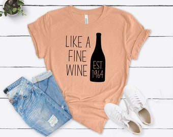 Camiseta de 60º aniversário: Como um bom vinho, desde 1964