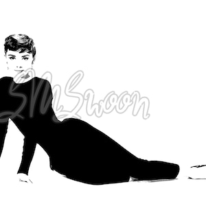 Afdrukbare digitale download van Audrey Hepburn — bundel met 6 bestanden (pdf, jpeg/jpg, png, svg, webp, pxd)