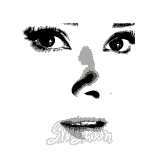 Printable Audrey Hepburn Face Digital Download 6 File Bundle - Etsy