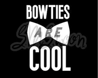 Bowties are Cool Eleventh Doctor Digital Download 6 File Bundle (pdf, jpeg/jpg, png, svg, webp, pxd)