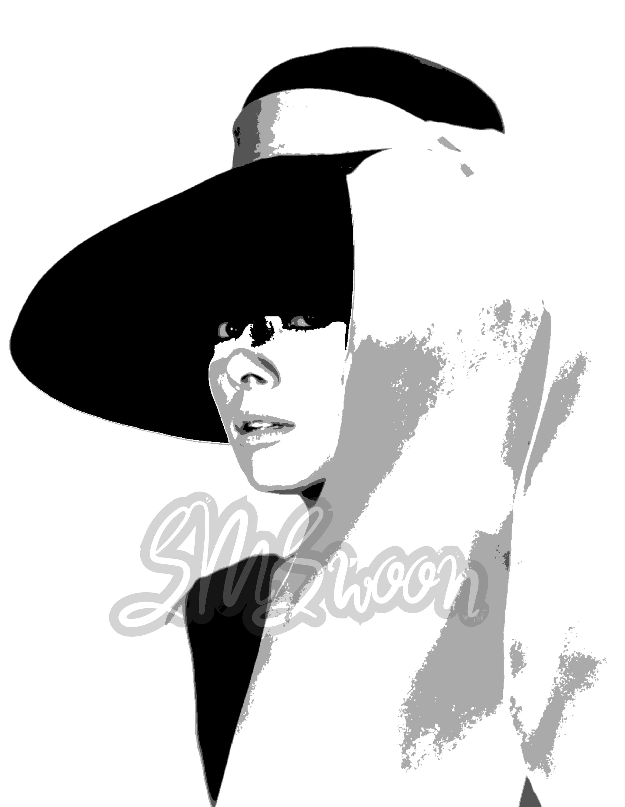 Printable Audrey Hepburn Digital Download 12 Designs 78 - Etsy