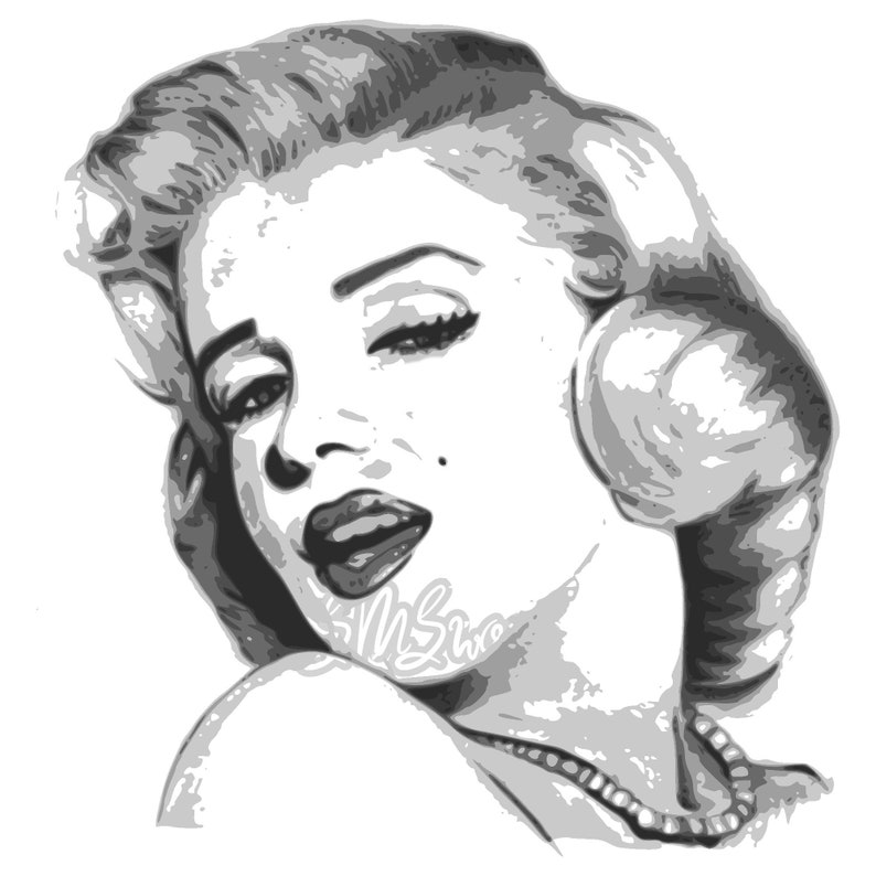 Printable Marilyn Monroe Face Download 12 File Bundle pdf - Etsy
