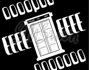 Ooooo Eeeee Ooooo Police Box with Brakes On Digital Download 6 File Bundle (pdf, jpeg/jpg, png, svg, webp, pxd)