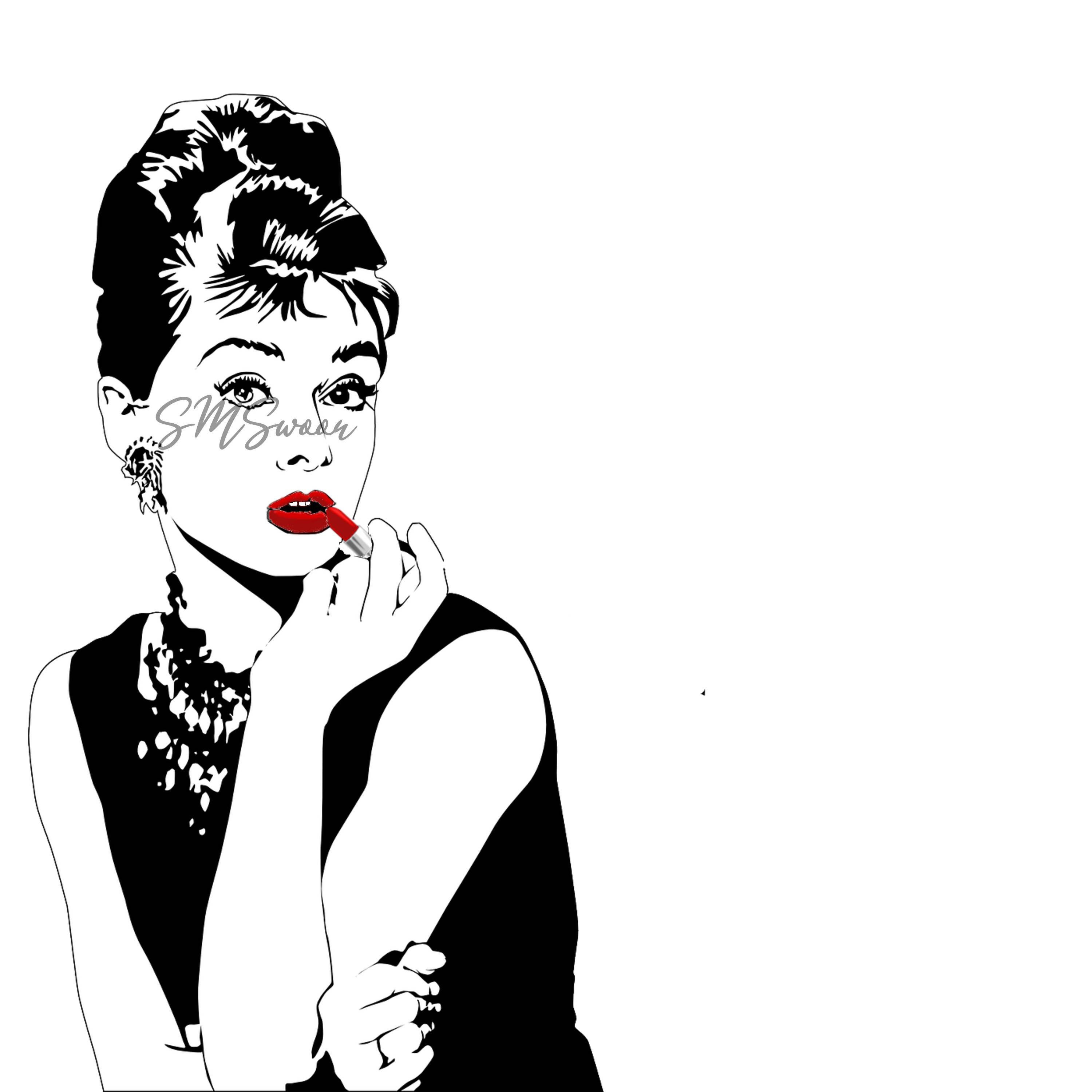 Printable Audrey Hepburn Lipstick Digital Download 6 File | Etsy