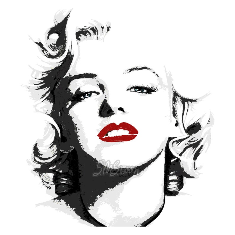 Printable Marilyn Monroe Face Download 6 File Bundle pdf | Etsy