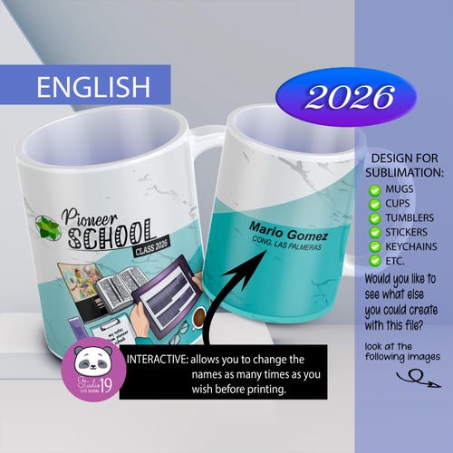 Druckbare Pionier Geschenk Design | Kundenspezifisches Pionierschul-Sublimationsdesign - bedeutungsvolles theokratisches Geschenk