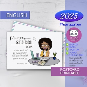 JW card and postcard for pioneer school | gifts for pioneer school 2025 in english