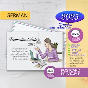 Escola pioneira JW 2025 em alemão | cartão e postal, design do ano 2025 em alemão. Modelo 4