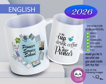 Pioneer Service School Sublimation Mug Design | Jehovah’s Witness Gift | Printable Coffee Mug | pioneer school 2026
