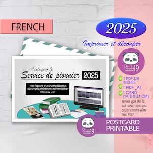 Carte JW et carte postale pour l'école des pionniers en français 2025. école des pionniers 2025 | modèle 3