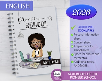 Printable Pioneer School Notebook 2026 | Digital Study Journal for Jehovah’s Witnesses | English Content