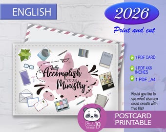 Cartolina e biglietto JW in INGLESE per la scuola dei pionieri 2026/regali JW per i pionieri 2026/Cartolina digitale della scuola dei pionieri JW 2026
