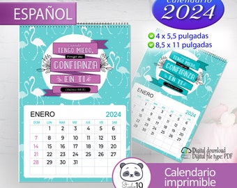 Jw calendar 2024 with the text of the year psalm 56:3 digital printable