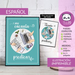 JW  set wall art printable &quot; i love to preach&quot;