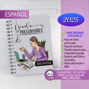 JW Notebook voor pioniersschool 2025 in het Spaans. Notitieboekje en bladwijzers voor pioniersschool